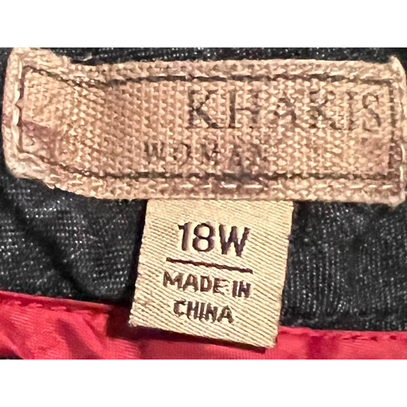 Khakis Woman Jeans Size 18W 29" Long x 19" Waist‎ x 12" Rise - Picture 3 of 5